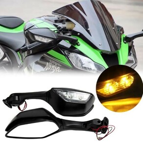 新品ミラー左右 ZX10R H2 ウィンカー ミラー ZX10Rミラー H2ミラー ZX10Rバックミラー バックミラー　カウルミラー 説明読んで下さい