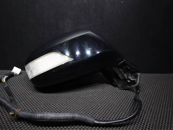 ヒーター付き 11P 【作動保証】 電動格納 磨きワックス済 Murakami 8326 NH-731P クリスタルブラック パール ウインカー E22 ドアミラー 右