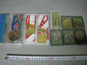 記念メダルなど9個まとめて　箱付き　刻印あり　金メッキ