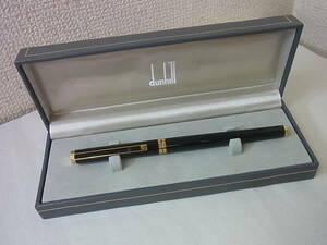 151209H41-1214H■dunhill■ダンヒル　万年筆　ブラック×ゴールドカラー　ペン先14K／585　筆記用具　アンティーク