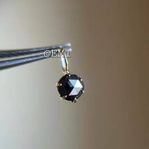 【タイムセール☆】 K18 天然ブラックダイヤモンド 0.30ct ペンダントトップ　black diamond 地金チャーム　diamond　チャーム　2_画像2