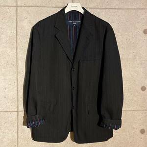 ONtheCORNER ITEM No.1568/COMMEdesGARCONSHOMME コムデギャルソンオム ステッチデザイン ポリエステルジャケット 06ss size:M 1円スタート