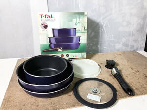 ◎★ 中古★ティファール T-fal インジニオ コバルト チェンバーセット 鍋・フライパン3点セット【L50192】CN2B