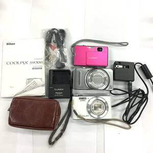 E099 デジタルカメラ　まとめ　CASIO カシオ EXILIM EX-ZS190 Nikon ニコン COOLPIX S9300 LUMIX DMC-FP1 Panasonic ジャンク品　中古