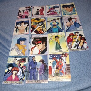 ●1997年　るろうに剣心　当時物アニメのカード　15枚　バンプレスト　バンダイ　カードダスマスターズ