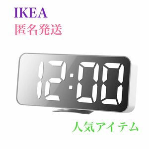 【新品・未開封】 IKEA イケア 人気のスタイリッシュ時計！デジタル式 NOLLNING ノールニング 時計 温度計 アラーム