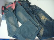 MB/H14GN-DA4 まとめ売り レディース デニム ジーンズ スリム ストレート オーバーオール M-L DENIMLAB K-SEVUN JEANS J-honey Wrangler_画像6