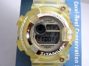 デッド！！G-SHOCK　フロッグマン　チタン金色ベゼル　デジタル　WCCS世界サンゴ礁保護協会　DW-8201WC-9T（取説付き）４