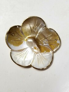 天然貝パール　ペンダント 花 アクセサリー素材