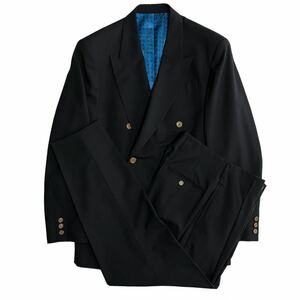 90s 漢字 ゴルチエ セットアップ jean paul gaultier homme スーツ 名作 黒 ブラック 超貴重 レア ジャケット パンツ ダブル アーカイブ