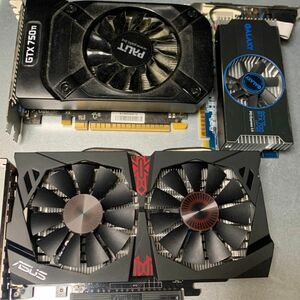 GTX750Ti 3台 Palit STORMX ASUS STRIXシリーズ 玄人志向 GALAXY