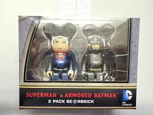 新品未開封 2016 SUPERMAN & ARMORED BATMAN BE@RBRICK バットマンvsスーパーマン ジャスティスの誕生 2PACK100% ベアブリック 