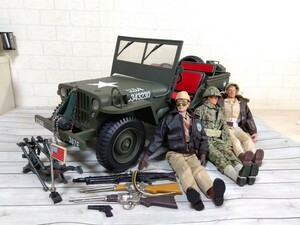 912■1/6　FORMATIVE ウィリスジープ Willys Jeep　フィギュア　＋　DRAGON MODELS フライングタイガース フィギュア　ジャンク現状品