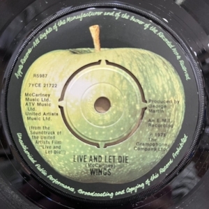 【新宿ALTA】PAUL MCCARTNEY & WINGS/LIVE AND LET DIE / I LIE AROUND(R5987)