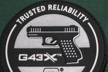 沖縄米軍 GLOCK G43X TRUSTED RELIABILITY AND PERFORMANCE PVC パッチ 未使用品 装備用 コレクションなどに_画像3