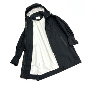 Mame Kurogouchi マメクロゴウチ Water Repellent Nylon Hooded Coat 撥水ナイロンフーディコート ブラック 1 MM21PF-CO701の画像4