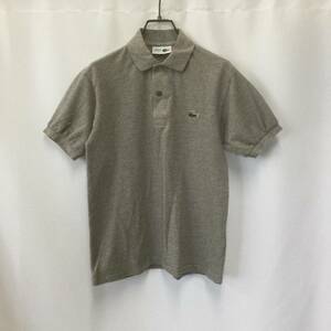 【N257】★CHEMISE LACOSTE★ ラコステ 半袖 ポロシャツ サイズ2 グレー ユニセックス レディース 人気ブランド 美品 古着 古着卸