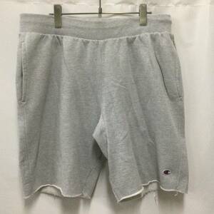 【N392】★Champion★ チャンピオン REVERSE WEAVE リバースウィーブ スウェット ショーツ パンツ XLサイズ グレー 古着 古着卸