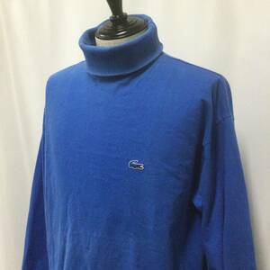 【N410】★LACOSTE★ ラコステ タートルネック ロングスリーブ Tシャツ XLサイズ 80‘s 90’s made in USA 米国製 古着 古着卸