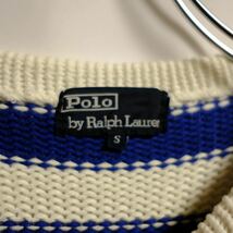 Polo by Ralph Laurent ポロ　バイ　ラルフローレン　ローゲージ　マルチボーダーニットセーター　ボートネック　バスクシャツ 古着屋_画像3