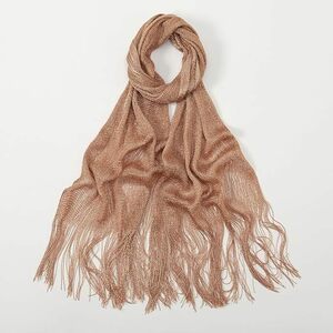  new goods * free shipping * lame stole large size fringe attaching * champagne gold 