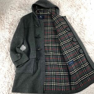 11294 定価30万 バーバリーロンドン BURBERRY LONDON メンズ 英国製『SPECIALITY DUFFLE COATING』本格 ダッフルコート グレー XL