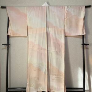 長襦袢　着物　和装小物　和装下着　花柄 ぼかし　共布　着丈138.5cm 裄丈68cm 1208-1m