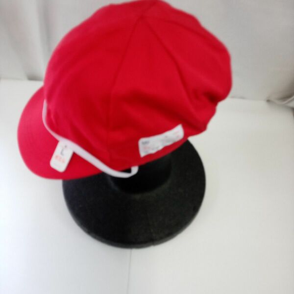 綿100%赤白帽子L リバーシブル