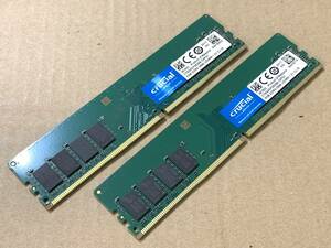 ★Crucial / Panram DDR4-2666 8GB×2枚 16GBメモリセット PC4-21300 CT8G4DFS866.C8FD1 良品美品★送185ok★