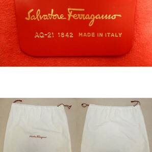 M545/Salvatore Ferragamo サルヴァトーレフェラガモ ミニハンドバッグ 黒 AQ-21 1842/べっ甲風ハンドル/スエード/イタリア製/保管袋付の画像10