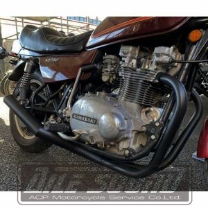 Z750 ツイン エルサウンド ショート管　ブラック マフラー Z750Twin KZ750B【新品】AILE SOUND