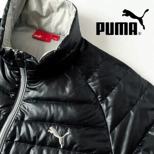 プーマ PUMA フルジップ ライト ダウンジャケット L ブラック グレー 軽量 ジャケット