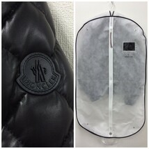 【送料無料】美品 MONCLER GEMOT モンクレール ジェモット レザー ダウンジャケット ブラック C20914096005 クリーニング済み_画像4