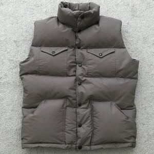 80's USA製 THE NORTH FACE ノースフェイス 茶タグ 黒ラッカー ビンテージ ダウン ベスト M グレー レアカラー VINTAGE DOWN VEST 80年代