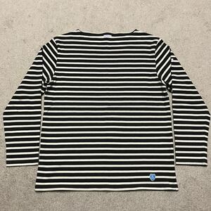 フランス製 ORCIVAL オーシバル ボーダー バスクシャツ ボートネック ボーダー L/S Tee グレー/ホワイト サイズ5 MADE IN FRANCE