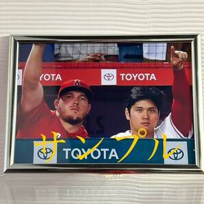 大谷翔平 A4写真 マイクトラウトとのツーショット フレームカラー銀色
