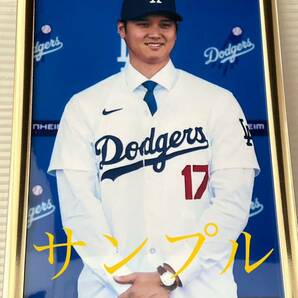 大谷翔平　A4写真　ドジャーズ入団会見　フレームカラーゴールド