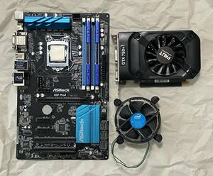 ASRock マザーボード H97M Pro4 LGA1150＋Core i7 4790＋DDR3メモリ8GB＋PALIT GTX750Ti