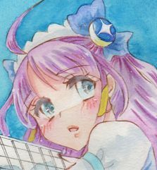 手描きイラスト　キュアセレーネ 　　香久矢まどか　＋ラフ画　コピー　　スター☆トゥインクルプリキュア