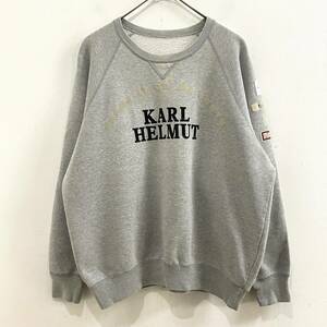 ☆Karl Helmut カールヘルム ピンクハウス VINTAGE クルーネックスウェットトレーナー 裏起毛 グレー サイズM 古着【送料一律/同梱可能】F