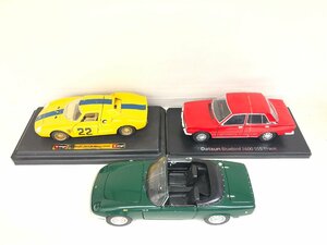 送料無料 1円～ ジャンク 劣化品 ミニカー まとめ 3点セット DATSUN BLUEBIRD 1600 SSS 1969 BURAGO FERRARI 250 LM MONZA 1966 CCV 376J