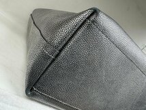 送料無料 1円～ コーチ COACH トートバッグ 37756 マーケット トート レザー シルバー バッグ ターンロックトート ポリッシュド ペブル_画像9