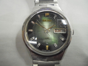 中古稼動品　SEIKO セイコー LM ロードマチック スペシャル 5206-6100 自動巻 メンズ腕時計 カットガラス グリーン文字盤 
