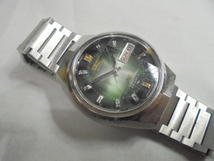 中古稼動品　SEIKO セイコー LM ロードマチック スペシャル 5206-6100 自動巻 メンズ腕時計 カットガラス グリーン文字盤 _画像3