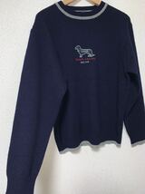 激レア 90'sビンテージ RALPH LAUREN ラルフローレン 犬 Dog 刺繍 ニット ラブラドールレトリバー 80's 70's RRL POLO SPORT BLACK dog_画像5