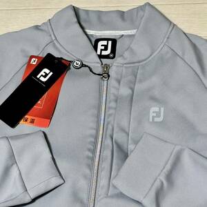 新品★フットジョイ FootJoy フロントジップポケット 裏フリース THERMAL 保温 フルジップ ジャケット/グレー/サイズXL