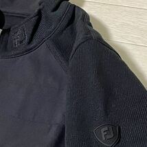 新品★FootJoy フットジョイ THERMAL 保温 フルジップ ハイブリッド セータージャケット/ブラック/サイズXL_画像6