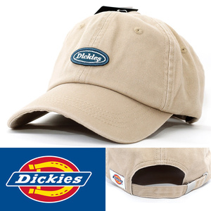 ローキャップ 帽子 メンズ DICKIES ディッキーズ TWILL CALIF WAPPEN FULL CAP ベージュ 14671100-74 USA アメリカンブランド
