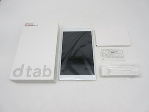 ★sz1361　未使用品　ドコモ　dtab compact　d-01J　シルバー　制限〇　スタンド/カードスロットピン付き　docomo　タブレット　送料無料★