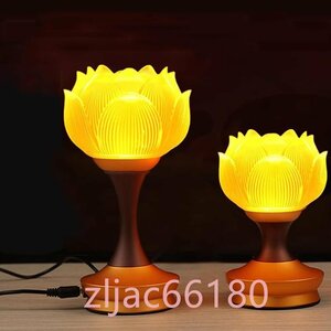 蓮花 仏花 蓮華 蓮華灯 蓮の花 仏具 ロータス 蓮 造花 LED 2個セット 2WAY給電対応 USB・電池 はすはな 仏壇 仏具 仏前 法事 法要